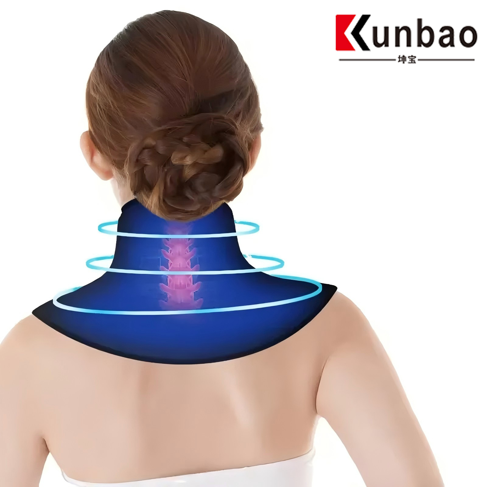 New Products Microwave Heated Cool Neck Wrap Ice Pack Hot Cold Compress Flexible Solid Gel Neck Ice Pack Wrap for Relief Pain