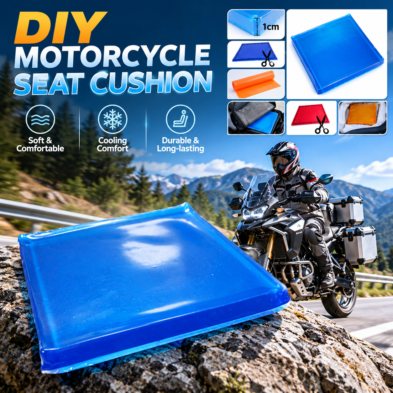 25*25*2cm motorcycle seat comfort gel