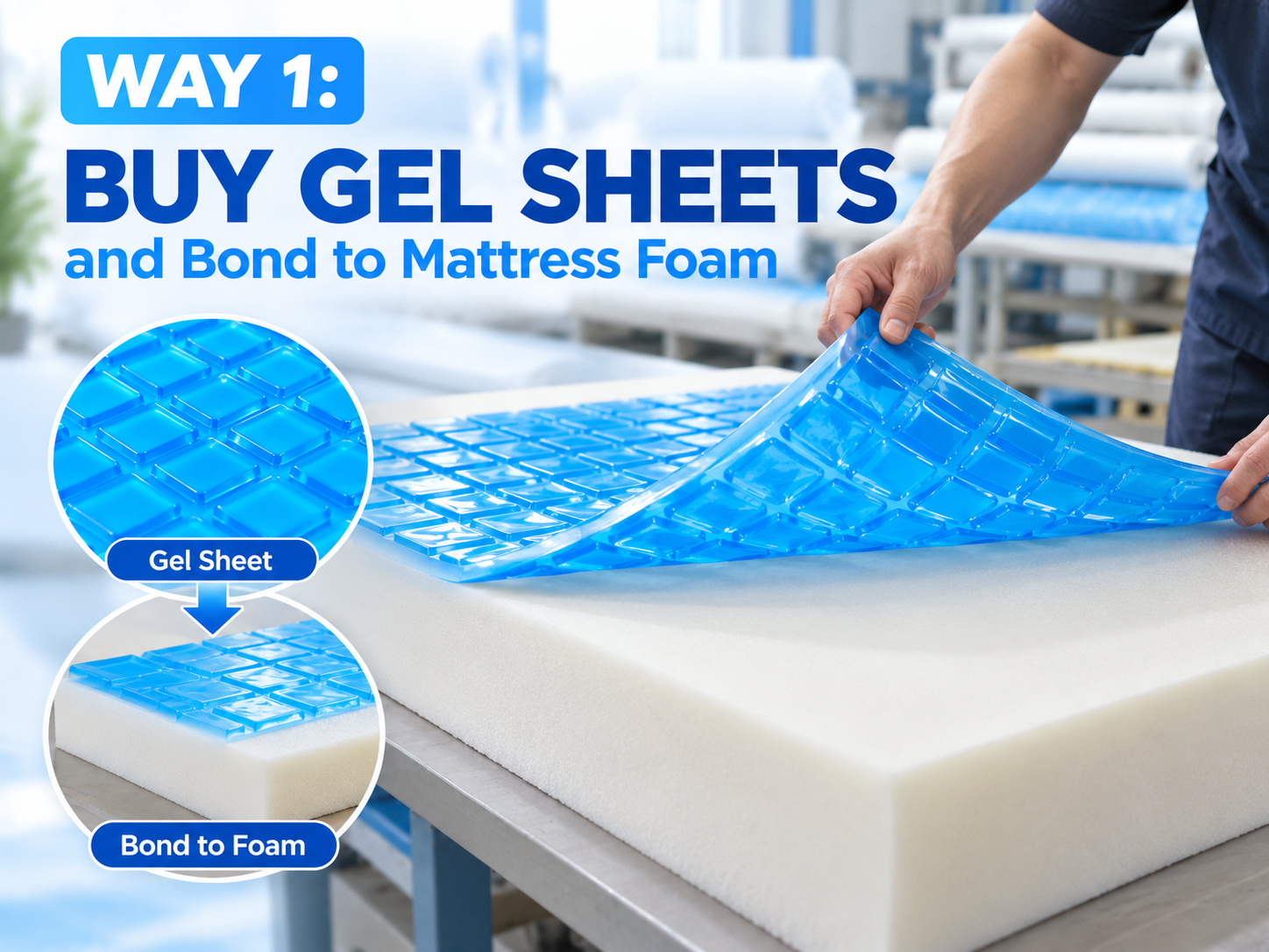 How Mattress Manufacturers Bond Cooling Gel Sheets to Foam