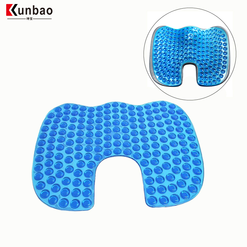 Pressure Relief Seat Cushion Cooling Gel Pad Self Cooling for Office Orthopedic Gel Memory Foam Coccyx Cushion Gel Seat Cushion