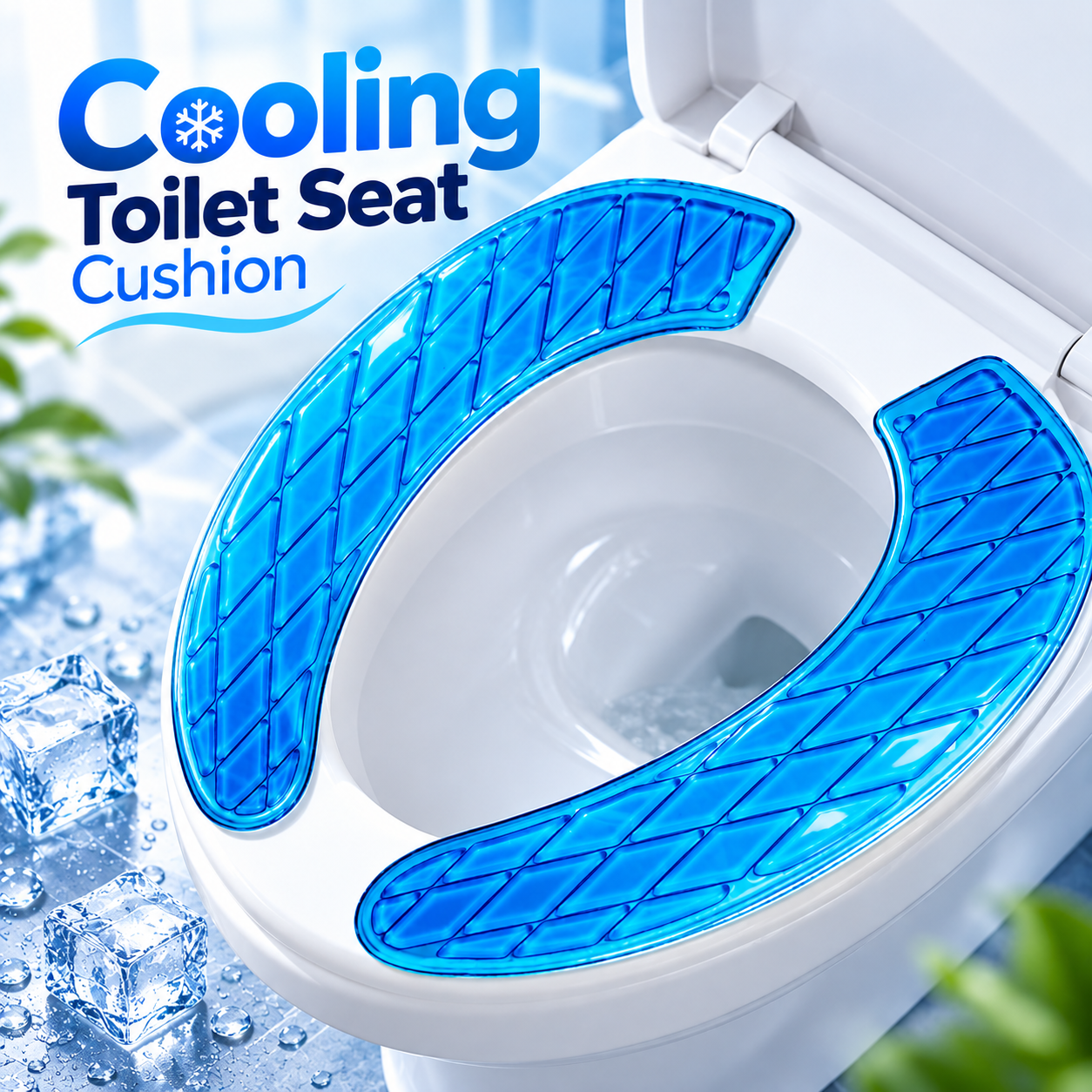 Custom Cooling Gel Toilet Seat Cushion – Soft Self-Adhesive & Reusable