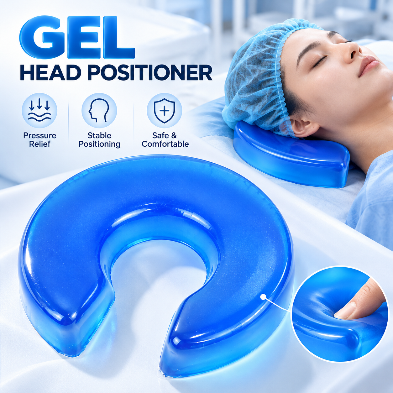 Donut Gel Head Rest Cushion Pressure Relief Polymer Gel Pad Gel Pad Prone Position Positioner Prone Surgery Medical Accessories