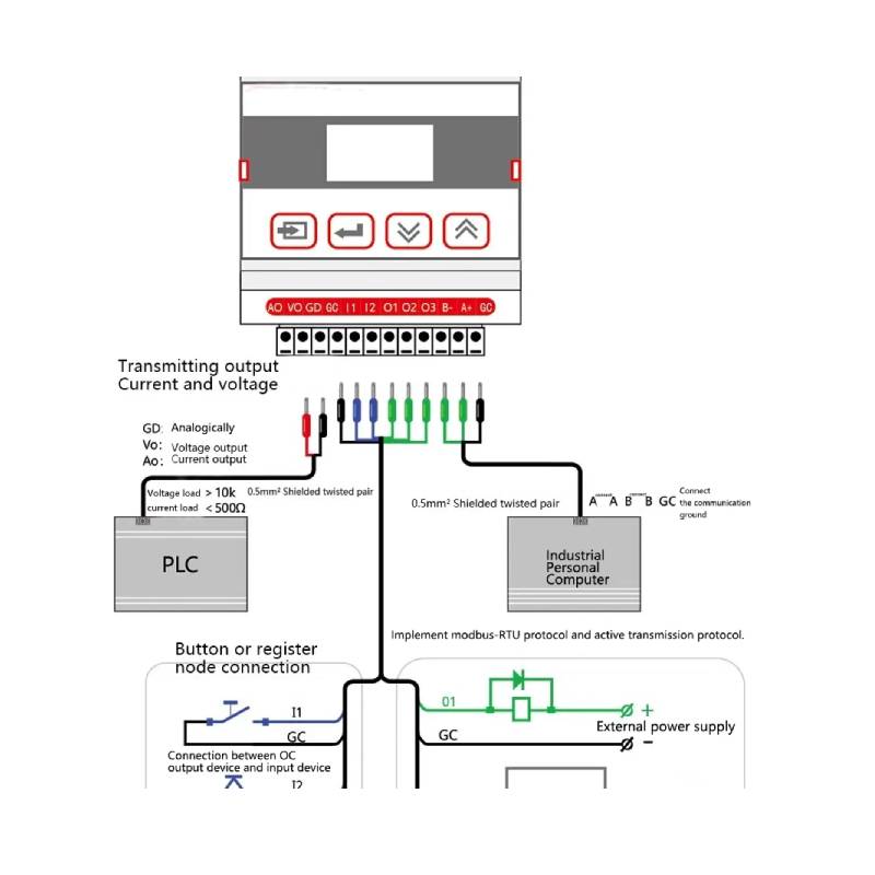 Cost-effective Load Cell Amplifier Weight Sensor Controller 4-20mA RS485 Output Load Cell Indicator for Force Sensor