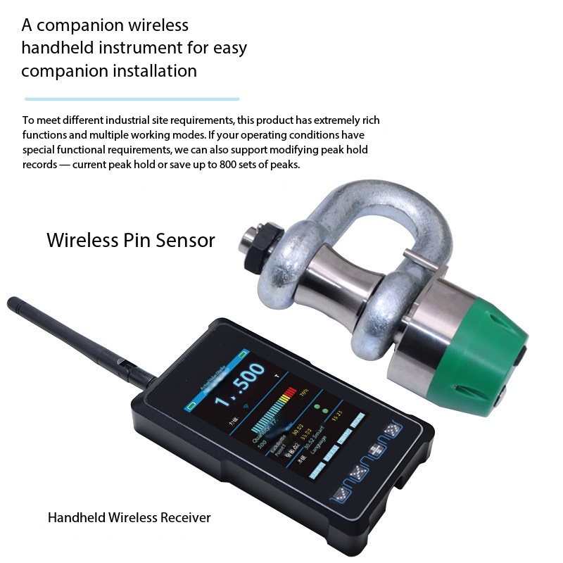 Large Capacity 2T-150T Wireless Shackle Load Cell Digital Weight Sensor Alloy Steel IP67 Waterproof 0.03% Accuracy Crane