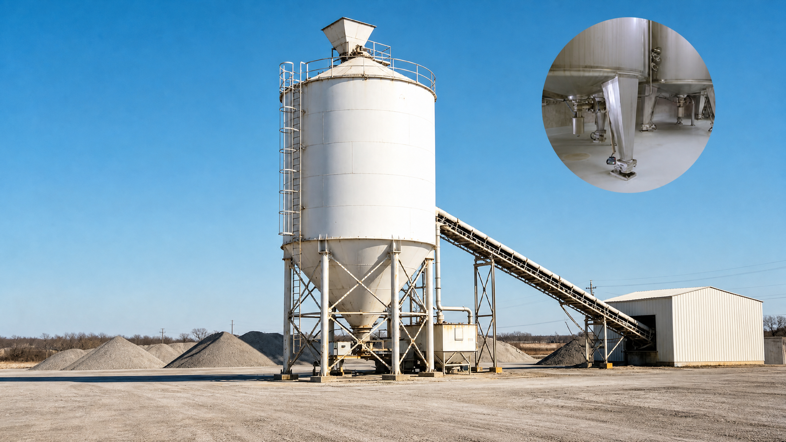 How to install the weighing sensor on the silo