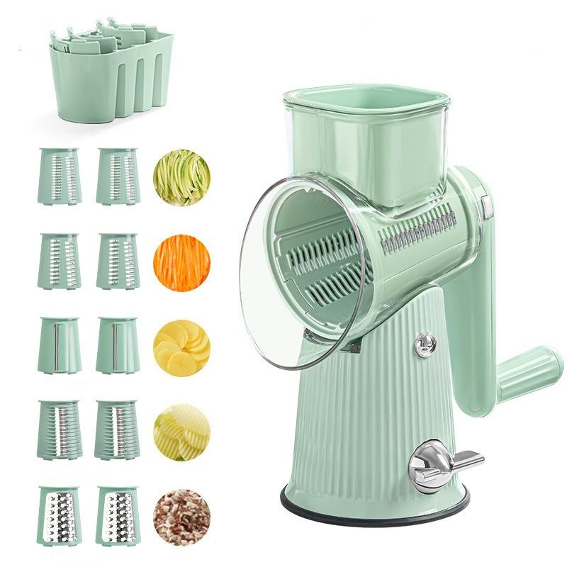 Dropshipping 5 in 1 Multi-function Manual Slicer Vegetable With Storage Box Cheese Potato Cabbage Manual Vegetable Chopper