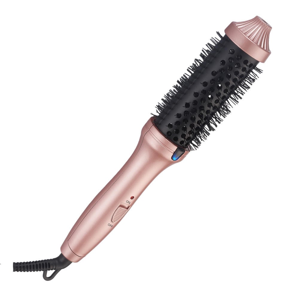Dropshipping Portable Cordless Hair Straightener Brush Hot Heating Comb Negative Iron Wireless Heated Round Brush for Home Salon