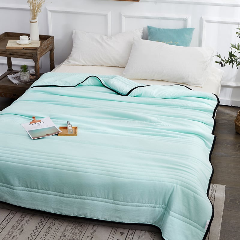 Dropshipping Summer Pure Color Washed Cotton Thin air Conditioner Quilt