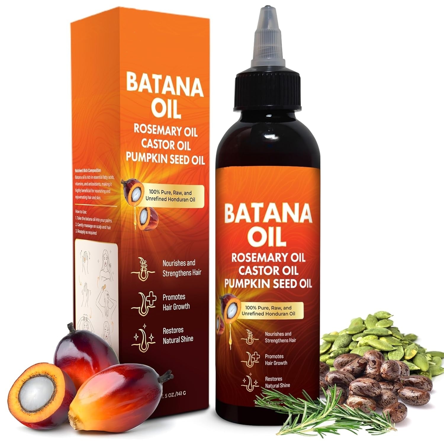 Dropshipping Wholesale Organic Hair CareTreatment Moisturizing Strengthening Hair Growth Bulk BATANA OIL for Hair Care