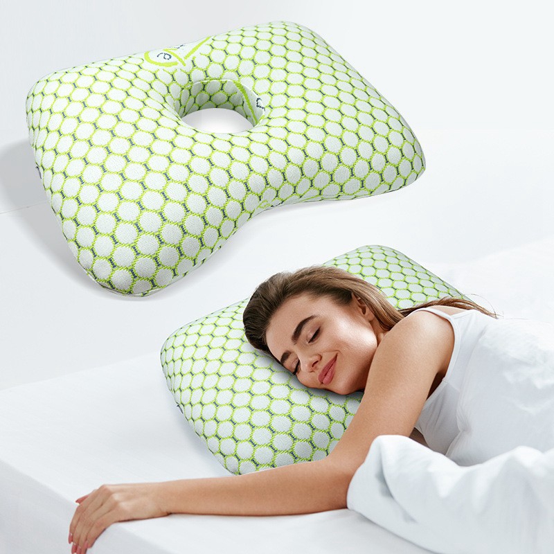 Dropshipping Ear Piercing Pillow for Side Sleepers – Ear Pain Relief, Pressure Sores Prevention, Washable Adjustable Wearable U-Shape