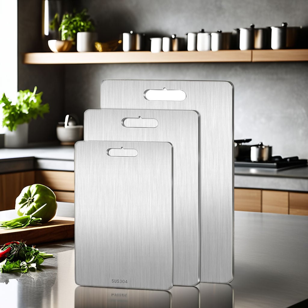 Dropshipping Double-sided Food-grade Multi-Purpose Stainless Steel Titanium Cutting Board Rectangle Kitchen Tool for Meat & Fish