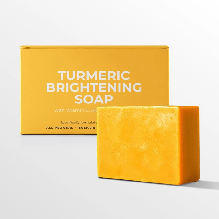 Dropshipping Organic Turmeric Vitamin C Face Soap Dark Spots Acne Treatment Skin Lightening Brightening Natural