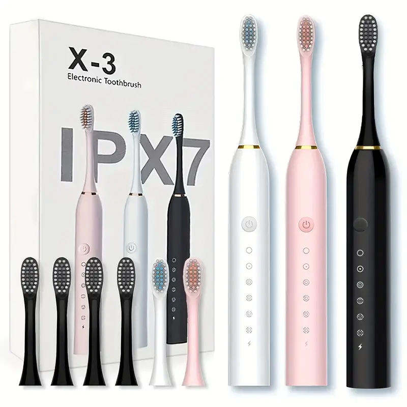 Dropshipping HOT Electric Ultrasonic Toothbrush 5 Speed Mode Home Soft Hair USB Charging Waterproof Adult Tooth Cleaner Automatic Couple Set