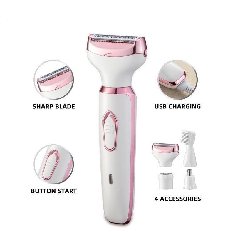 Dropshipping Portable Multi-Head Replaceable Hair Reduction Device – Effective Skin Smoothing Body Massage for Women