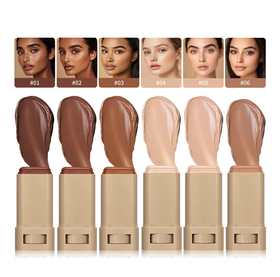 Dropshipping Wholesale Neutral Cream Foundation Stick Moisturizing Light Translucent Concealer Private Label Concealer Foundation Contour Stick