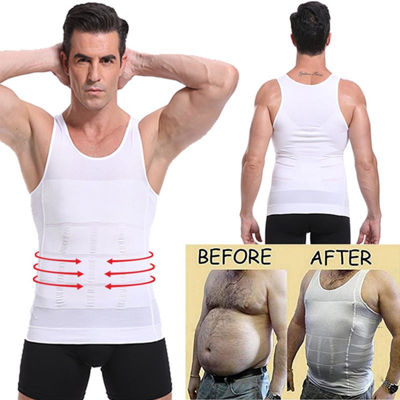 Dropshipping Hot Sale Men's Slimming Body Shapewear Corset Fitness Compression Tank Top Mens Body Shaper Vest