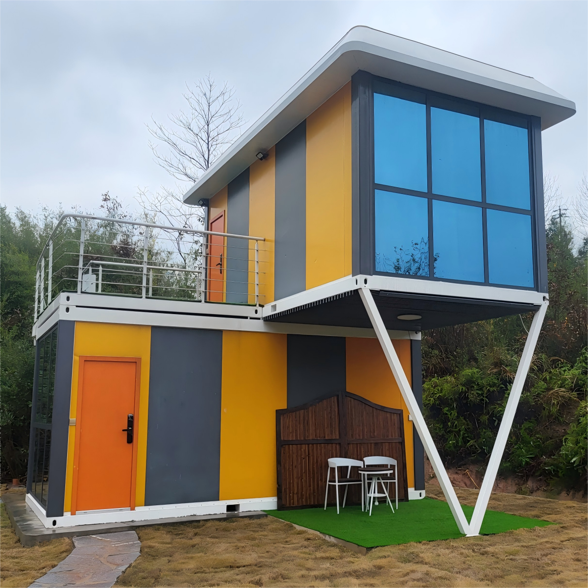 portable flat pack container house fast assembly temporary  residential use-3