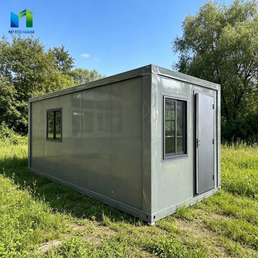 Maison-conteneur pliable de style Z portable pour usage résidentiel et bureautique