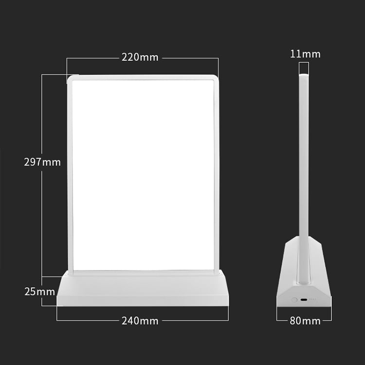 Boîte lumineuse double face à LED