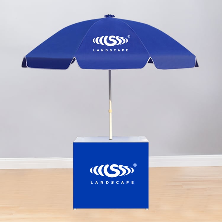 Promotion Table with Umbrella & Promotional Design