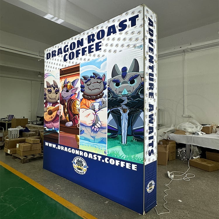 Exhibition tension fabric light box