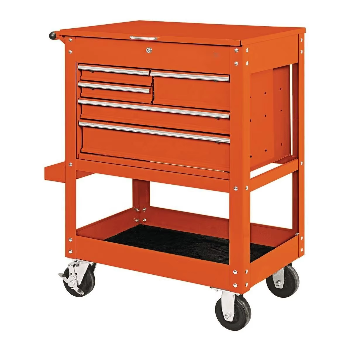 5 Drawer Metal Tool Cart, Garage Workshop Built-in Toolbox Tool Cabinet Trolley supplier