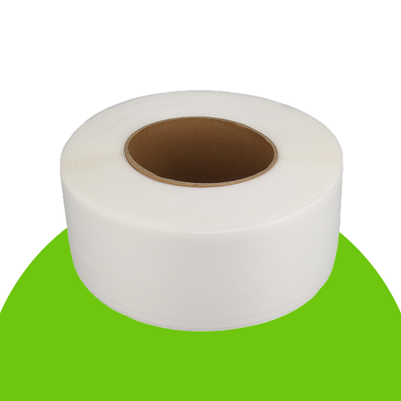 Machine Grade Opaque Milk White Embossed PP banding 8x8