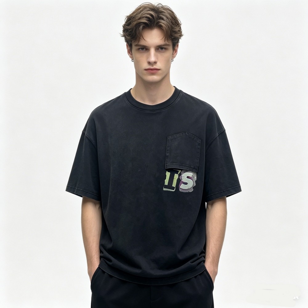 OEM vintage heavy cotton washed distressed graphic tees men