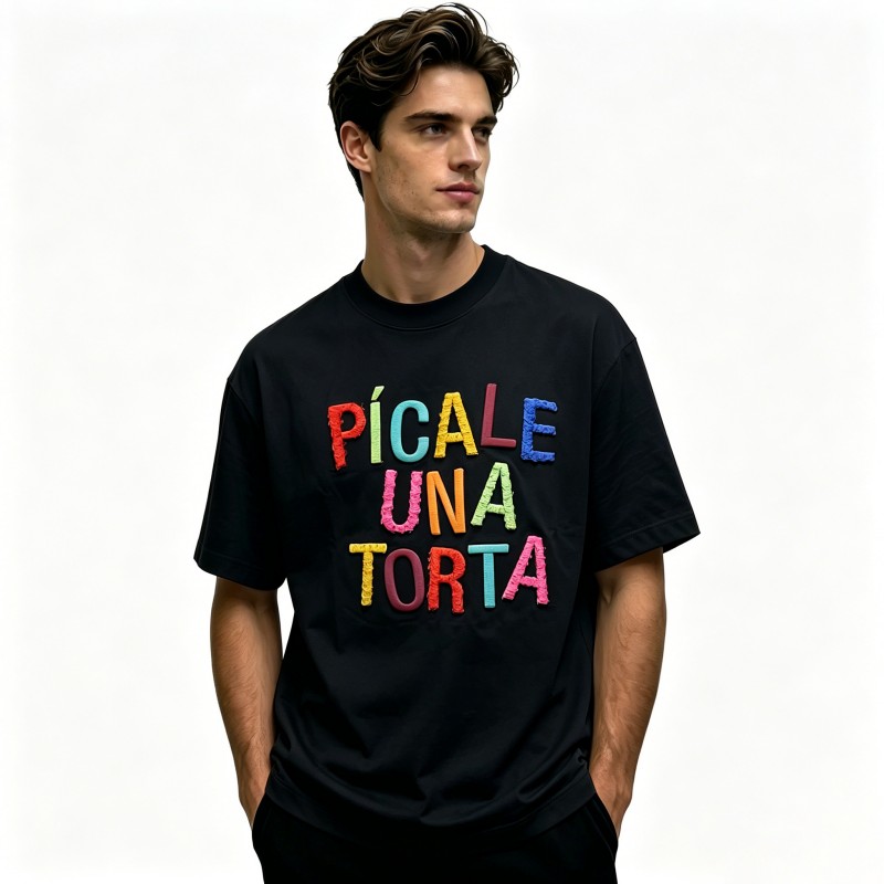 2026 New Style Black Short-Sleeves Men T-Shirt Regular Fit 100% Cotton with custom Character Pattern Street Tee