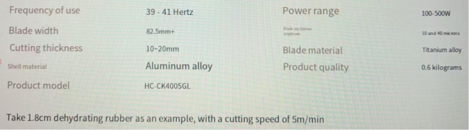 Product specifications