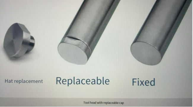 Replaceable tip tool heads