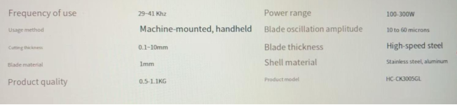 Product specifications