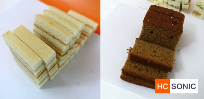 Ultrasonic food cutting