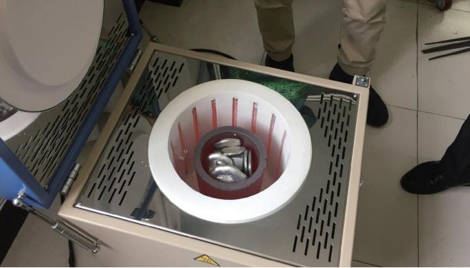 Step 1: Heating and Melting Aluminum Block