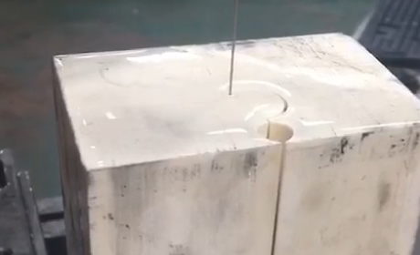Ring diamond sand wire cutting machine for cutting marble samples