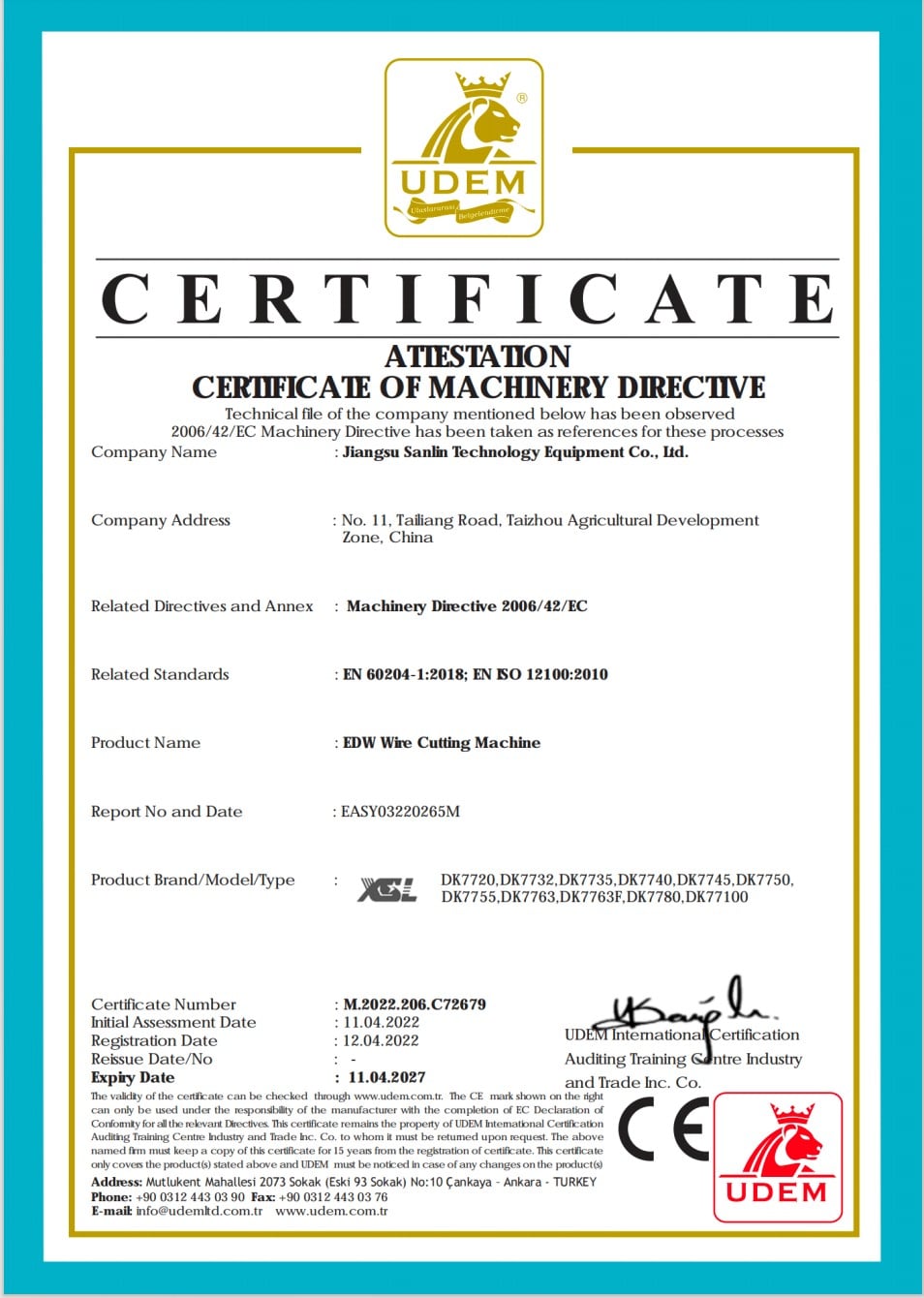 Certificate