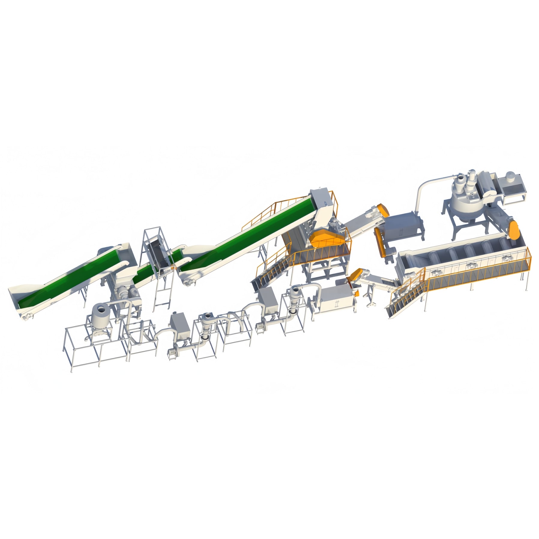 Linie de reciclare spălare concasare pantofi PVC flexibili