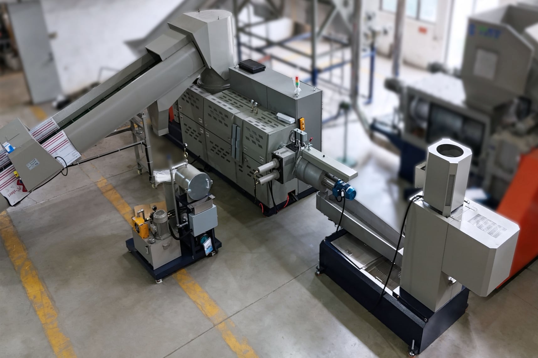 PE Plastic Film Pelletizing Line Test Run  Ready for Turkey Customer (4).jpg