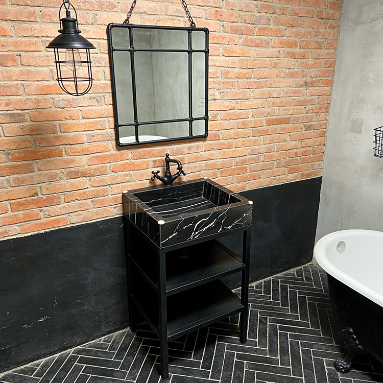 Encimeras de cuarzo de piedra artificial laminada Calacatta Black con superficie pulida, láminas técnicas