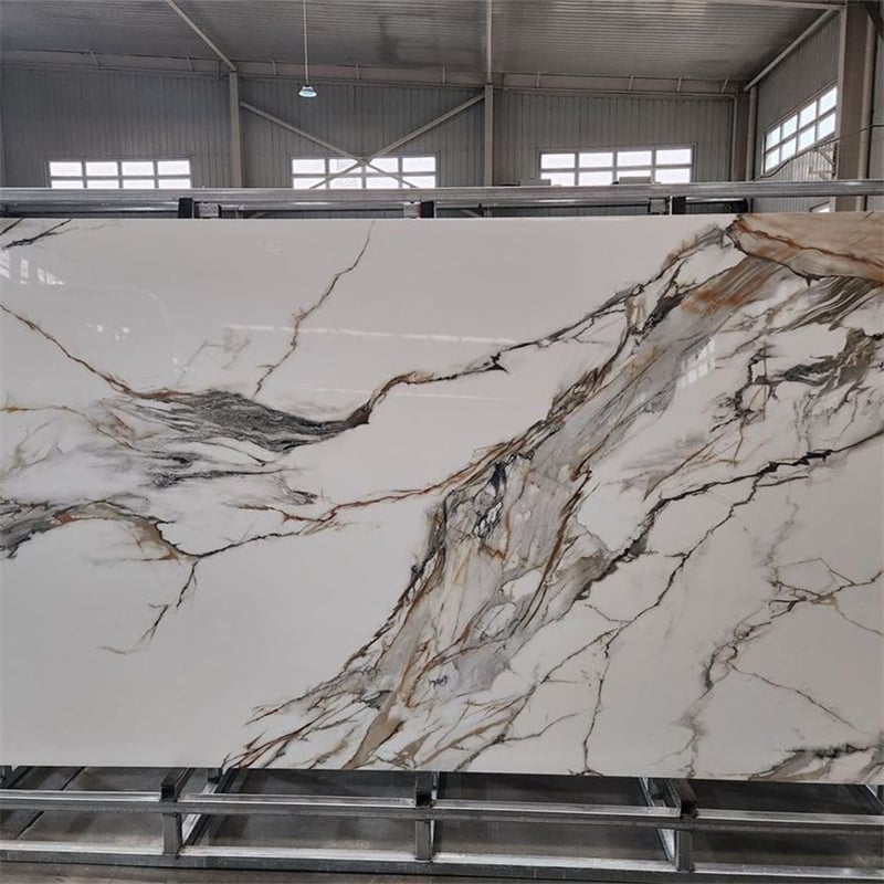 Modern Floor Tiles 3200x1600mm Marble Porcelain — close-up detail showing natural vein pattern and polished / matte finish