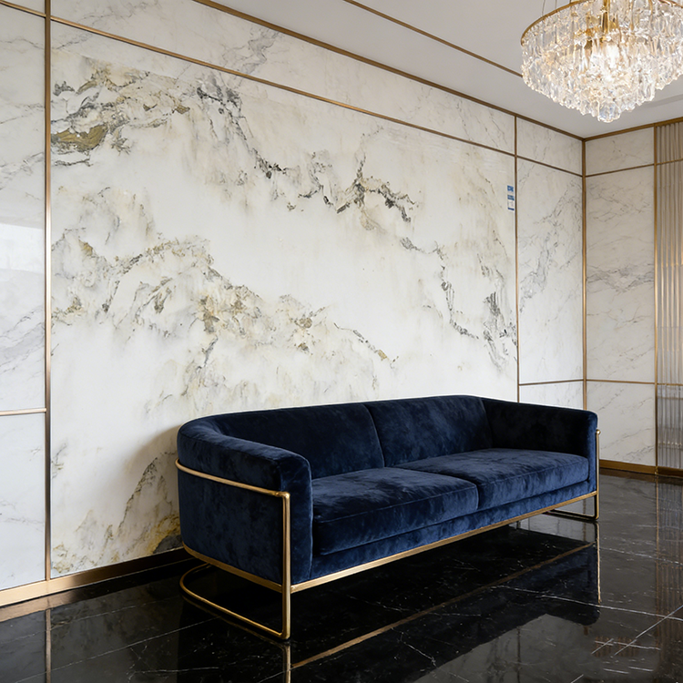 Grand dalles en marbre naturel blanc de luxe, poli, format grand pour sol de villa ou d'hôtel, cuisine, panneau mural et salle de bains