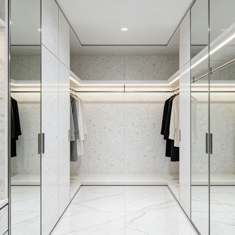 YDSTONE Modern White Magnolia Artificial Marble Tiles Cut-to-Size for Villa Interior Wall Indoor Applications Hotel Livingroom