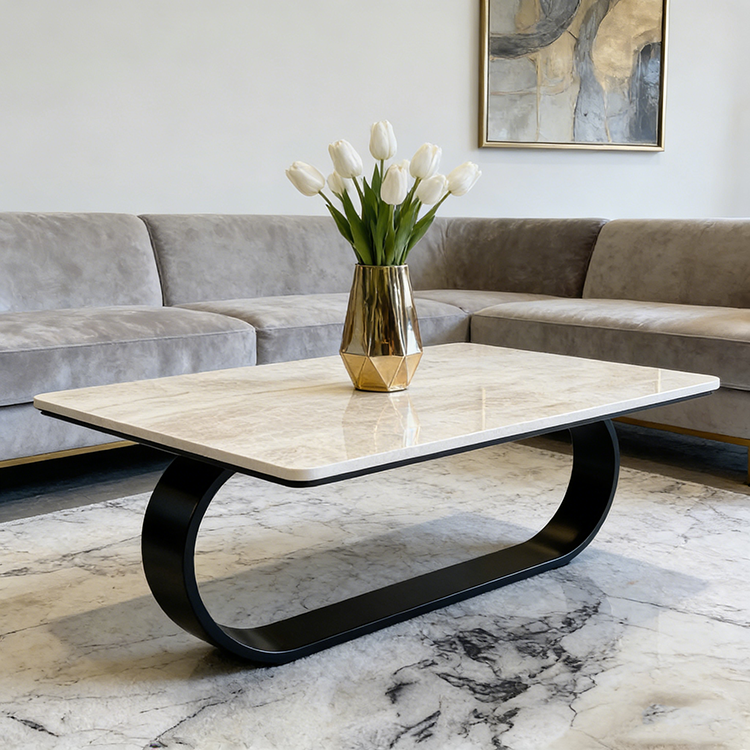 YDSTONE Hot Selling Brazilian Natural Stone Slabs Taj Mahal White Quartzite Slab Coffee Tables