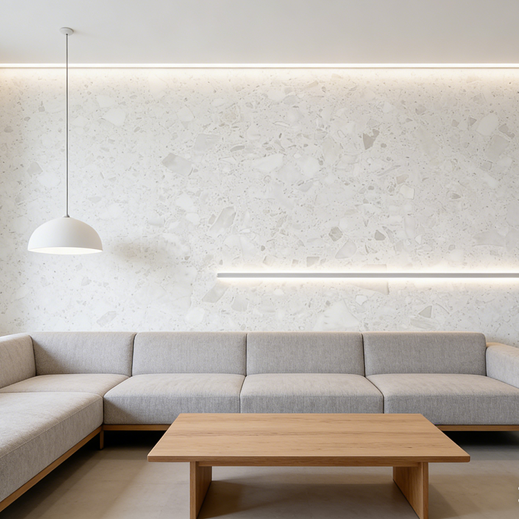 YDSTONE Modern White Magnolia Artificial Marble Tiles Cut-to-Size for Villa Interior Wall Indoor Applications Hotel Livingroom