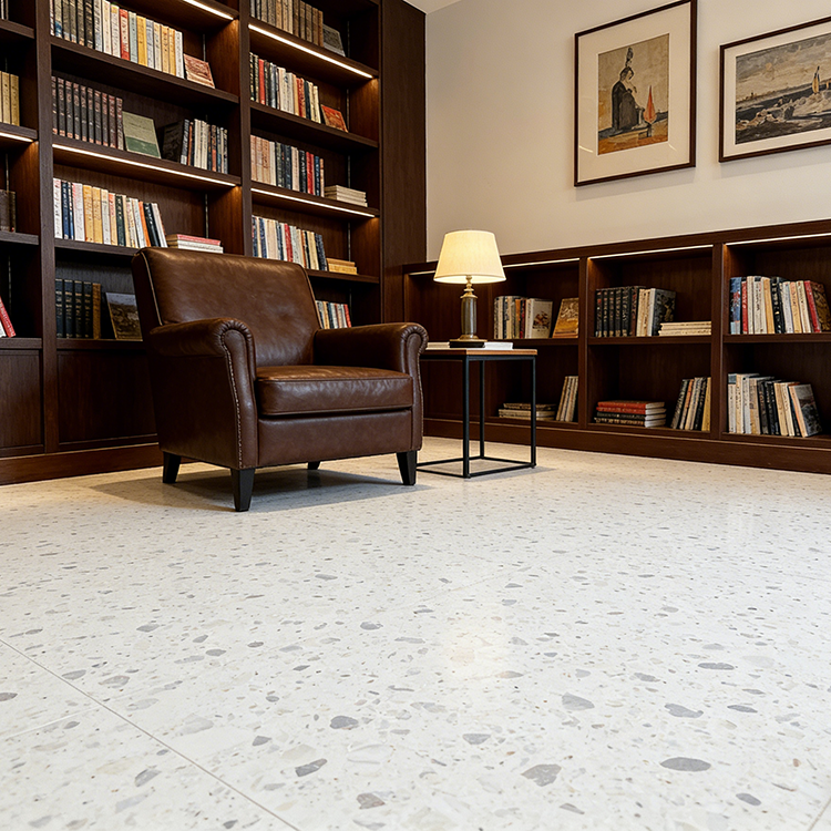 YDSTONE Pearl White Cut-to-Size  Artificial Marble Floorings Tiles for Exterior Interior Decoration-Balcony