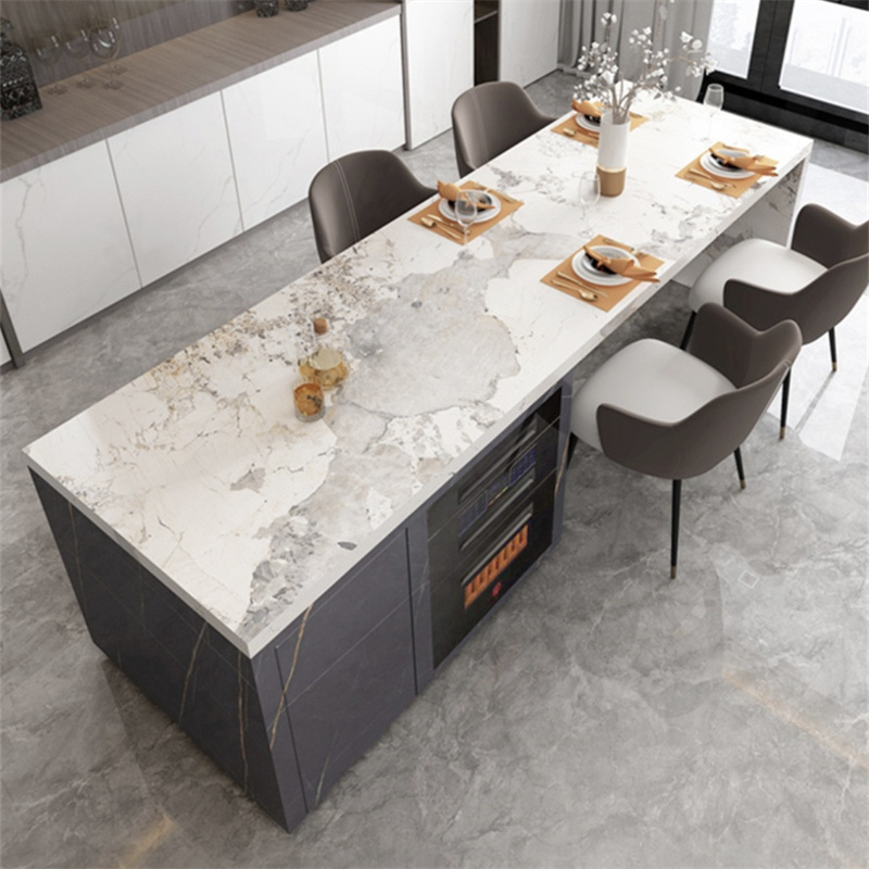 Artificial Integrated Kitchen Island (Marble) applied as kitchen countertops