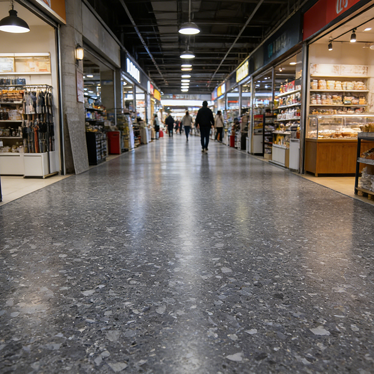 Modernes High-End-Terrazzo wird für Bodenbeläge im Innenbereich verwendet