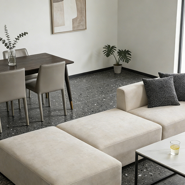 YDSTONE Modern Hangzhou Grey Artificial Marble Tiles Cut-to-Size for Villa Indoor Floor Bathroom