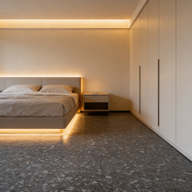 Modernes High-End-Terrazzo wird für Bodenbeläge im Innenbereich verwendet