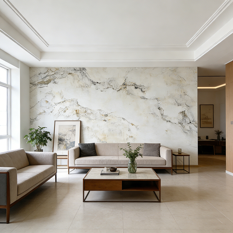 Grand dalles en marbre naturel blanc de luxe, poli, format grand pour sol de villa ou d'hôtel, cuisine, panneau mural et salle de bains